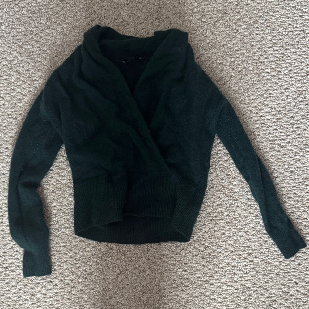 Women's Ann Taylor 100% Cashmere Green Sweater